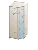 ШК-713 Шкаф для одежды угловой с зеркалом 2172х891х891 ― Мандарин мебель Сочи