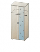 ШК-731 Шкаф для одежды с зеркалом 2172х896х580 ― Мандарин мебель Сочи
