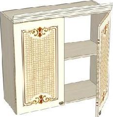 Шкаф 800 с двумя дверьми (Ш×В×Г): 800×704×320 мм ЛД 231.070 Жемчуг ― Мандарин мебель Сочи