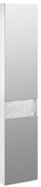 Дверь левая с зереркалом "Амели" ТД-193.07.12 L Белый Глянец ― Мандарин мебель Сочи