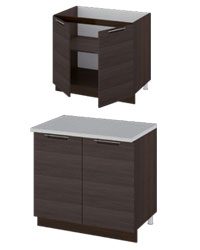 Шкаф кухонный с 2-мя дверями для установки мойки ПМ-115.14. Размер (Ш×Г×В): 900х600х860 Латте2 ― Мандарин мебель Сочи