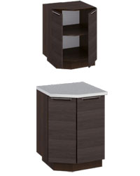 Шкаф кухонный торцевой - универсальный ПМ-115.16. Размер (Ш×Г×В): 600х600х860 Латте2 ― Мандарин мебель Сочи