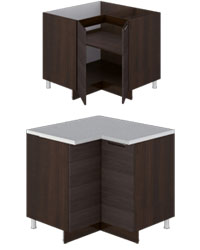 Шкаф кухонный угловой для установки мойки ПМ-115.17. Размер (Ш×Г×В): 900х900х860 Латте2 ― Мандарин мебель Сочи