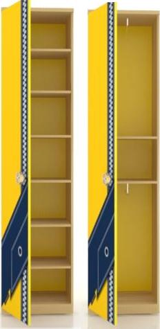 Шкаф одностворчатый ЛД 507.020 (Ш×В×Г): 500×2102×445 мм ― Мандарин мебель Сочи