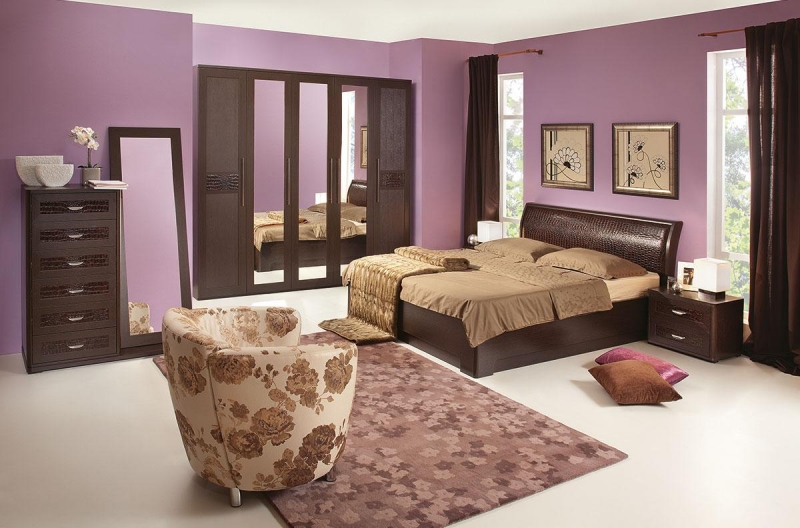 Спальня Парма венге + кожа caiman ― Мандарин мебель Сочи