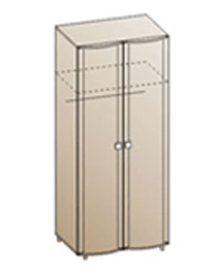 ШК-302 Шкаф для одежды и белья 2172х896х620 ― Мандарин мебель Сочи