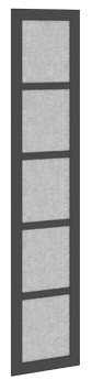 Дверь (цвет рамки "венге цаво" цвет вставок "рифле") ПМ-131.00.01И  463 x 2198 ― Мандарин мебель Сочи
