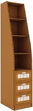 Пенал с ящиками №03 Детская мебель Юниор (ШхВхГ): 400*2000*518 ― Мандарин мебель Сочи