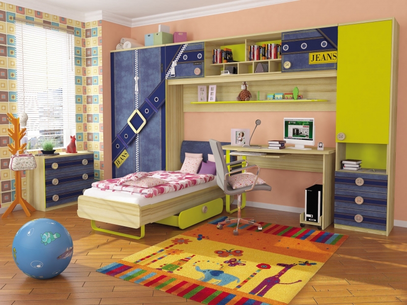 Детская комната Джинс 2 ― Мандарин мебель Сочи