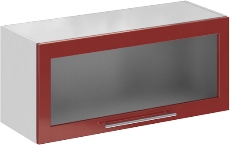 Кухня Олива ШВГС 800 Шкаф верхний горизонтальный Гранат ― Мандарин мебель Сочи
