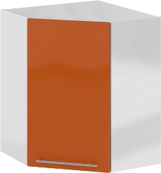 Кухня Олива ШВУ 550*550 Шкаф верхний угловой Оранж ― Мандарин мебель Сочи