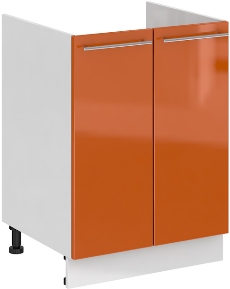 Кухня Олива ШНМ 600 Шкаф нижний мойка Оранж ― Мандарин мебель Сочи