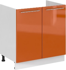 Кухня Олива ШНМ 800 Шкаф нижний мойка Оранж ― Мандарин мебель Сочи