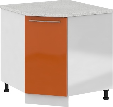 Кухня Олива ШНУ 850*850 Шкаф нижний угловой Оранж ― Мандарин мебель Сочи