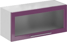 Кухня Олива ШВГС 800 Шкаф верхний горизонтальный Сирень ― Мандарин мебель Сочи