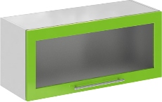 Кухня Олива ШВГС 800 Шкаф верхний горизонтальный Зелёный ― Мандарин мебель Сочи