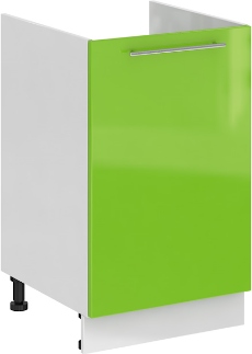 Кухня Олива ШНМ 500 Шкаф нижний мойка Зелёный ― Мандарин мебель Сочи