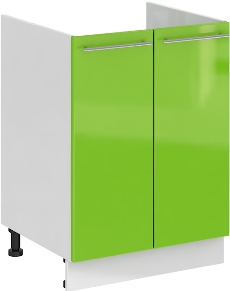 Кухня Олива ШНМ 600 Шкаф нижний мойка Зелёный ― Мандарин мебель Сочи