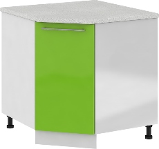 Кухня Олива ШНУ 850*850 Шкаф нижний угловой Зелёный ― Мандарин мебель Сочи