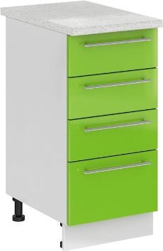 Кухня Олива ШНЯ 400 Шкаф нижний с ящиками Зелёный ― Мандарин мебель Сочи