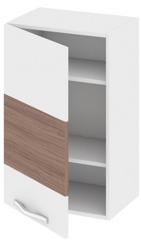 Шкаф верхний (левый) (Оливия (Темная)) В_72-45_1ДР(А) Размеры (Ш×Г×В): 450×323×720 ― Мандарин мебель Сочи