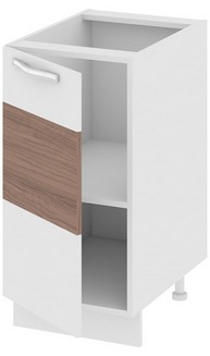 Шкаф нижний (левый) (Оливия (Темная)) Н_72-40_1ДР(Б) Размеры (Ш×Г×В): 400×582×822 ― Мандарин мебель Сочи
