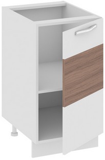 Шкаф нижний (правый) (Оливия (Темная)) Н_72-45_1ДР(А) Размеры (Ш×Г×В): 450×582×822 ― Мандарин мебель Сочи