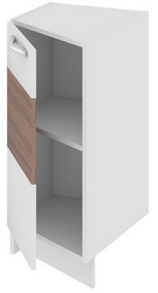 Шкаф нижний торцевой (левый) (Оливия (Темная)) НТ_72-40(45)_1ДР(Б) Размеры (Ш×Г×В): 400×582×822 ― Мандарин мебель Сочи