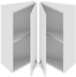Шкаф верхний торцевой (Оливия (Белый универс.)) ВТ_60-40(45)_1ДР Размеры (Ш×Г×В): 400×323×600 ― Мандарин мебель Сочи