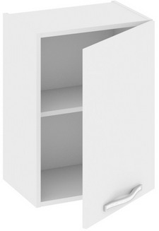 Шкаф верхний (Оливия (Белый универс.)) В_60-45_1ДР Размеры (Ш×Г×В): 450×323×600 ― Мандарин мебель Сочи
