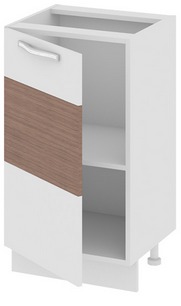 Шкаф нижний нестандартный (левый) (Оливия (Темная)) Нн_72-45_1ДР(Б) Размеры (Ш×Г×В): 450×432×822 ― Мандарин мебель Сочи
