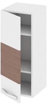 Шкаф верхний (левый) (Оливия (Темная)) В_72-30_1ДР(А) Размеры (Ш×Г×В): 300×323×720 ― Мандарин мебель Сочи