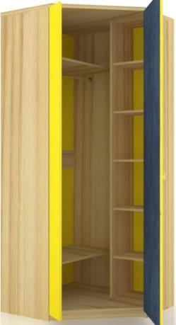Шкаф угловой ЛД 507.160 (Ш×В×Г): 900×2102×900 мм ― Мандарин мебель Сочи