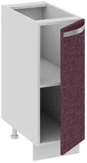 Шкаф нижний (Синга (Баклажан)) Н_72-30_1ДР Размеры (Ш×Г×В): 300×582×822 ― Мандарин мебель Сочи