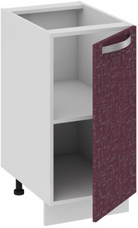 Шкаф нижний (Синга (Баклажан)) Н_72-40_1ДР Размеры (Ш×Г×В): 400×582×822 ― Мандарин мебель Сочи