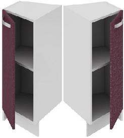 Шкаф нижний торцевой (Синга (Баклажан)) НТ_72-40(45)_1ДР Размеры (Ш×Г×В): 400×582×822 ― Мандарин мебель Сочи