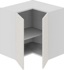 Шкаф верхний угловой с углом 90° (Синга (Крем)) ВУ90_60_2ДР(ВУ) Размеры (Ш×Г×В): 600×600×600 ― Мандарин мебель Сочи