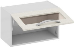 Шкаф верхний со стеклом (Синга (Крем)) В_36-60_1ДОс Размеры (Ш×Г×В): 600×323×360 ― Мандарин мебель Сочи