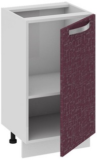 Шкаф нижний нестандартный (Синга (Баклажан)) Нн_72-45_1ДР Размеры (Ш×Г×В): 450×432×822 ― Мандарин мебель Сочи