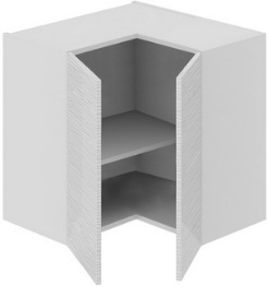 Шкаф верхний угловой с углом 90° (СКАЙЛАЙН (Белый)) ВУ90_60_2ДР(ВУ) Размеры (Ш×Г×В): 600×600×600 ― Мандарин мебель Сочи