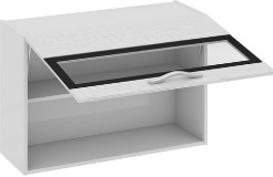 Шкаф верхний со стеклом (СКАЙЛАЙН (Белый)) В_60-90_1ДОс Размеры (Ш×Г×В): 900×323×600 ― Мандарин мебель Сочи