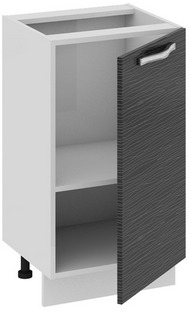 Шкаф нижний нестандартный (СКАЙЛАЙН (Черный)) Нн_72-45_1ДР Размеры (Ш×Г×В): 450×432×822 ― Мандарин мебель Сочи