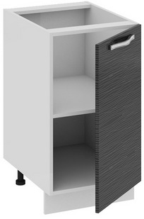 Шкаф нижний (СКАЙЛАЙН (Черный)) Н_72-45_1ДР Размеры (Ш×Г×В): 450×582×822 ― Мандарин мебель Сочи