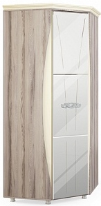 Натали мод №14 шкаф угловой с зеркалом В 2200 Ш 900 Г 900 ― Мандарин мебель Сочи