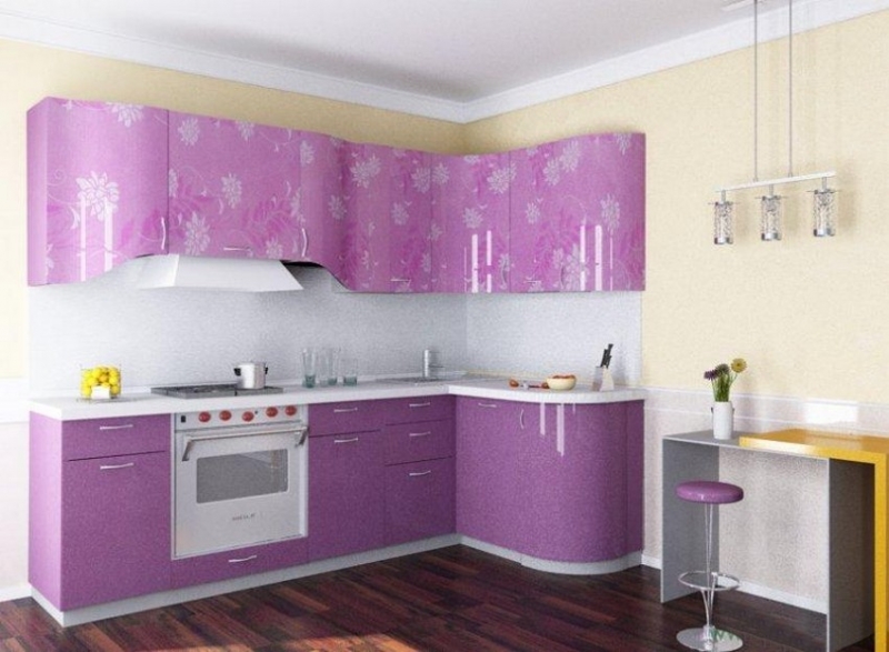 Кухня Анастасия тип 3 Фиолетовый Металлик 1 ― Мандарин мебель Сочи