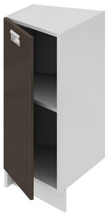 Шкаф нижний торцевой (левый) (БЬЮТИ (Грэй)) НТ_72-40(45)_1ДР(Б) Размеры (Ш×Г×В): 400×582×822 ― Мандарин мебель Сочи