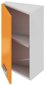 Шкаф верхний торцевой (левый) (БЬЮТИ (Оранж)) ВТ_60-40(45)_1ДР(А) Размеры (Ш×Г×В): 400×323×600 ― Мандарин мебель Сочи