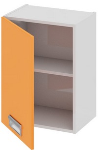 Шкаф верхний (левый) (БЬЮТИ (Оранж)) В_60-45_1ДР(А) Размеры (Ш×Г×В): 450×323×600 ― Мандарин мебель Сочи