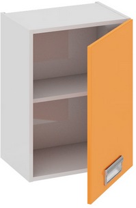 Шкаф верхний (правый) (БЬЮТИ (Оранж)) В_60-45_1ДР(Б) Размеры (Ш×Г×В): 450×323×600 ― Мандарин мебель Сочи