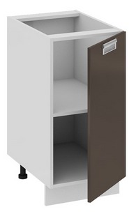 Шкаф нижний (правый) (БЬЮТИ (Грэй)) Н_72-40_1ДР(А) Размеры (Ш×Г×В): 400×582×822 ― Мандарин мебель Сочи